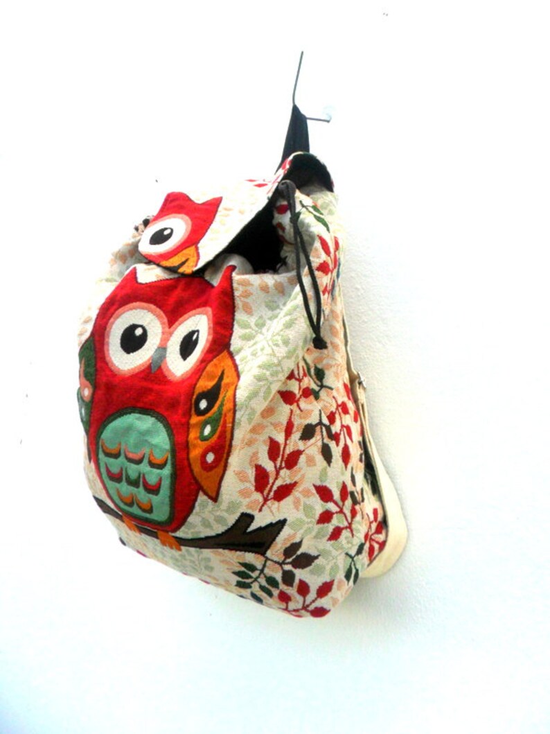 Owl Backpack Bag Shoulder Bag Multicolor Crossbody Bag Etsy