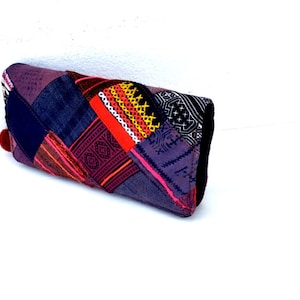 Patchwork Boho Wallet, Bohemian Wallet, Women Wallet, Hippie Wallet, Ethnic Wallet, Boho Purse, Hmong Purse, Ethnic Purse, bohemian Gift