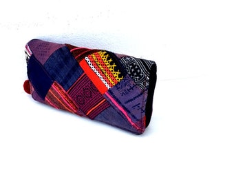 Monedero Boho Patchwork, Monedero Boho, Monedero de Mujer, Monedero Hippie, Monedero Étnico, Monedero Boho, Monedero Hmong, Monedero Étnico, Regalo boho