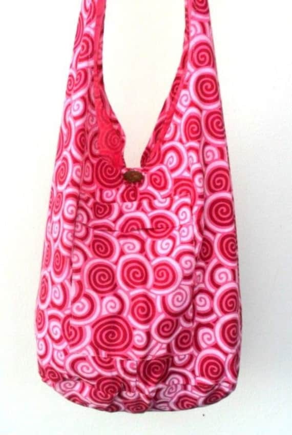 Shoulder Bag Sling Thai Hippie Hobo Bag Hobo Crossbody Bag
