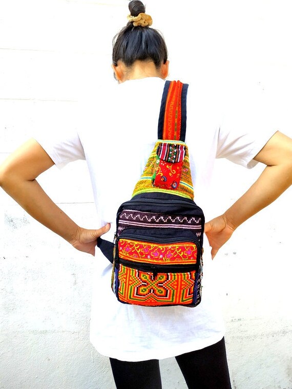 Sling Rasta Backpack, Crossbody Bag, Festival Bag, Shoulder  display picture 1