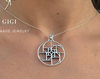 Unique Golden Ratio Sterling Silver Pendant  | Fibonacci