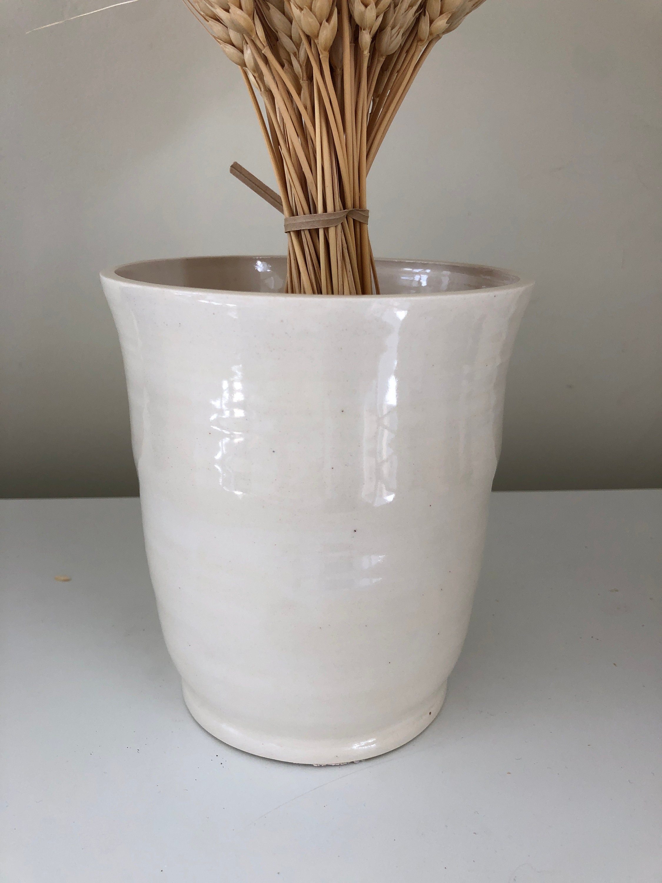 Creamy White Ceramic Porcelain Vase Etsy UK