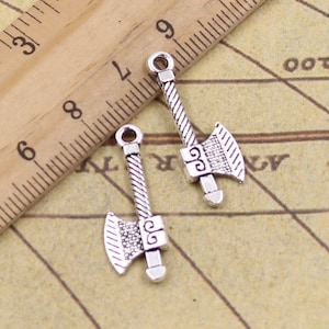50pcs hatchets (Axes) charms pendant 27x10mm antique silver ornament accessories jewelry making DIY handmade craft base material