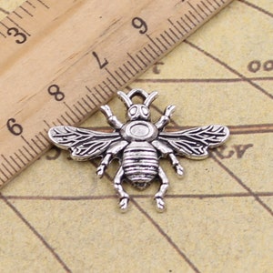 20PCS Bees charms pendant 32X24mm antique silver ornament accessories jewelry making DIY handmade craft base material