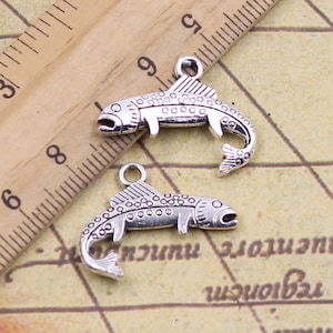 20pcs Eel charms pendant 24x18mm antique silver ornament accessories jewelry making DIY handmade craft base material