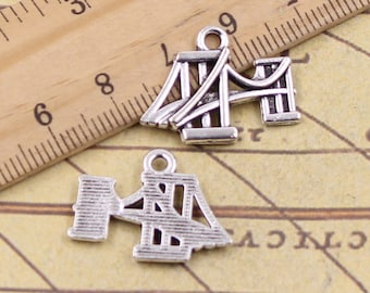 30pcs great bridges charms pendant  17x24mm antique silver jewelry accessories ornament making DIY handmade craft base material