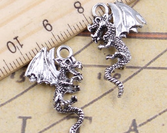 30pcs Devil charms pendant 28x15mm antique silver ornament accessories jewelry making DIY handmade craft base material