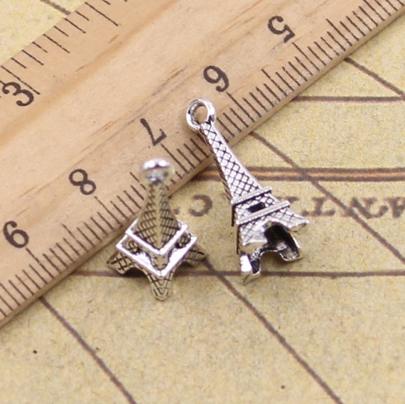 40pcs Eiffel Tower charms pendant 23x9x9mm antique silver ornament accessories jewelry making DIY handmade craft base material
