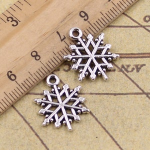 Copo de nieve colgantes accesorios 19 * 15mm