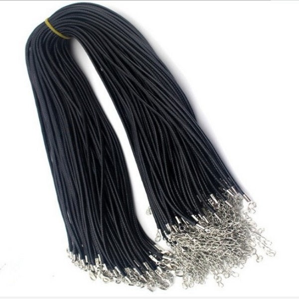 10pcs Waxed wire chain 45cm+5cm ornament accessories jewelry making DIY handmade craft necklace base material