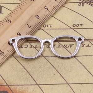 10PCS Glasses charms pendant 55x19mm antique silver ornament accessories jewelry making DIY handmade craft base material