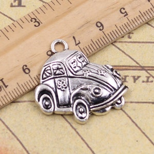 5pcs car charms pendant 31x32mm antique silver ornament accessories jewelry making DIY handmade craft base material