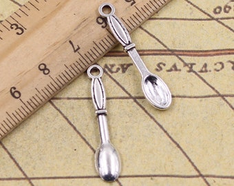 10pcs Charms Spoon 54mm Tibetan Silver Plated Pendants Antique Jewelry Making DI