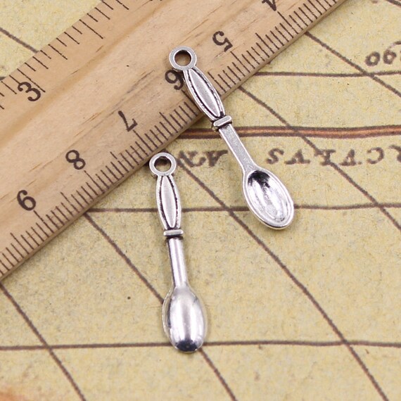 50pcs Spoons charms pendant 633mm antique silver jewelry Etsy