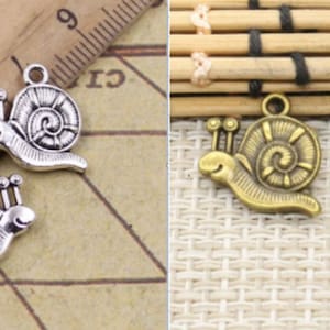 20pcs Snail charms pendant 16x18mm antique silver/antique bronze ornament accessories jewelry making DIY handmade craft base material
