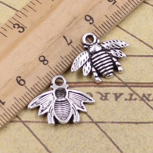 Beetle colgante accesorios 21 16mm Antique silver