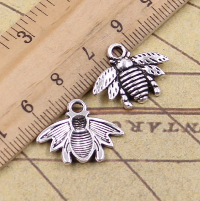 Beetle colgante accesorios 21 16mm Antique silver