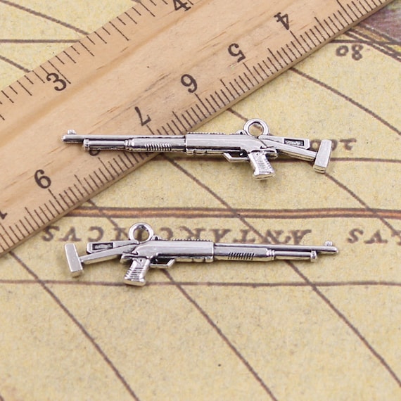 10個 スナイパーライフルチャームペンダント 11 x 44 mm アンティーク