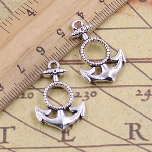 10pcs Anchor charms pendant 26x17mm antique silver ornament accessories jewelry making DIY handmade craft base material