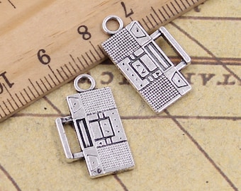 30pcs Radio charms pendant 13x23mm antique silver ornament accessories jewelry making DIY handmade craft base material