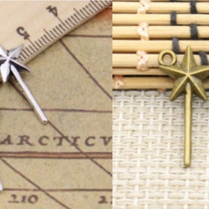 50pcs Magic wand charms pendant 25x13mm antique silver/antique bronze jewelry accessories jewelry making DIY handmade craft base material