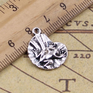 30pcs The frog lying on the lotus leaf charms pendant 18X17mm antique silver ornament accessories jewelry making DIY craft base