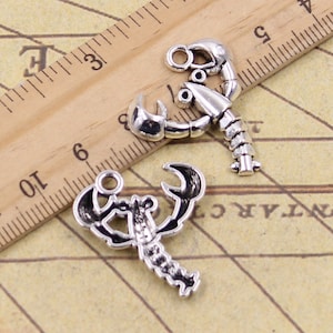 20pcs Lobster charms pendant 27x24mm antique silver ornament accessories jewelry making DIY handmade craft base material