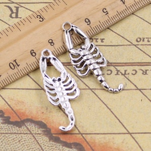 20pcs Scorpions charms pendant 41x15mm antique silver ornament accessories ornament making DIY handmade craft base material