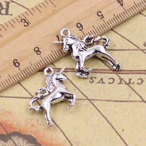 10pcs Unicorn charms pendant 25*23mm antique silver jewelry charms jewelry making DIY handmade craft