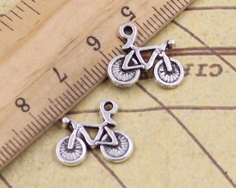 50pcs Bike charms pendant 15x16mm antique silver ornament accessories jewelry making DIY handmade craft base material