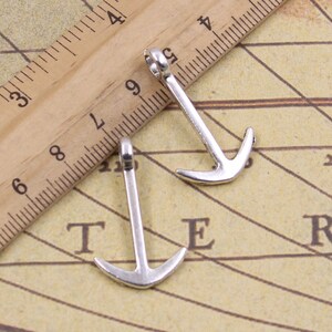30pcs Anchor charms pendant 30x18mm antique silver/antique bronze ornament accessories jewelry making DIY handmade craft base material Antique silver