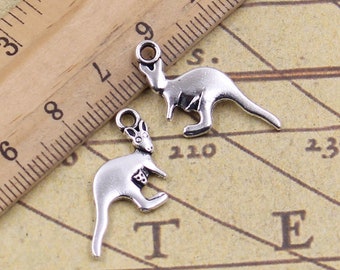 40 stks kangoeroe charmes hanger 21x19mm antiek zilveren ornament accessoires sieraden maken DIY handgemaakte ambachtelijke basismateriaal