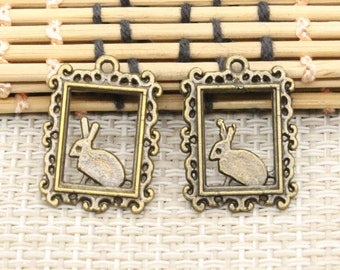 Lapin pendentif accessoires 24 *17mm