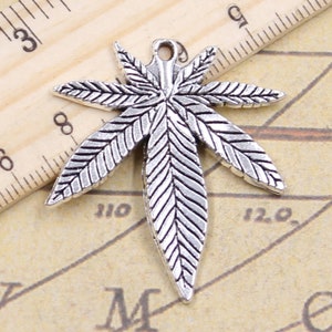 10pcs Maple leaf charms pendant 39x34mm antique silver/antique bronze ornament accessories jewelry making DIY handmade craft base material