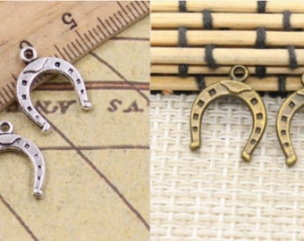 50pcs Horseshoes charms pendant 16x13mm Antique bronze/Antique silver ornament accessories jewelry making DIY handmade craft base material