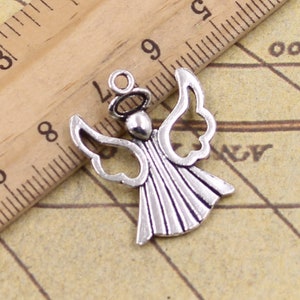 20pcs Angel charms pendant 26x21mm antique silver ornament accessories jewelry making DIY handmade craft base material