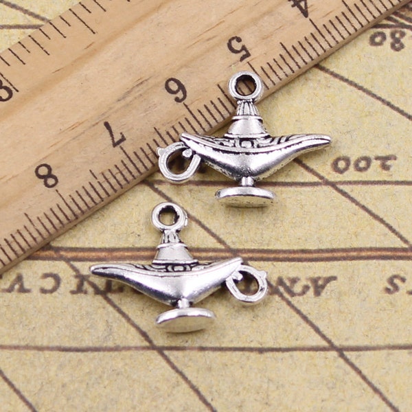 20pcs Aladdin's magic lamp pendant charms 22x18mm antique silver jewelry charms jewelry making DIY handmade craft