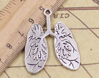 10pcs Lung charms pendant 39x30mm antique silver ornament accessories jewelry making DIY handmade craft base material