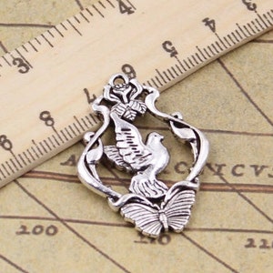 10pcs Birdcage charms pendant 36x27mm antique silver ornament accessories jewelry making DIY handmade craft base material