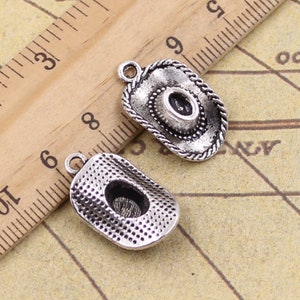 20 Stück Die Cowboy-Hut Anhänger Charme 23 x 13 mm antikem Silber Schmuck Charms Schmuck machen DIY handgemachtes Handwerk