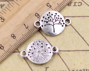 50pcs Life tree link charms 23x16mm antique silver Ornament accessories jewelry making DIY handmade craft base material