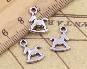 100pcs Merry-go-round charms pendant 13X10mm antique silver ornament accessories jewelry making DIY handmade craft base material