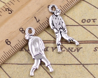 30pcs zombies charms pendant 12x27mm antique silver ornament accessories jewelry making DIY handmade craft base material