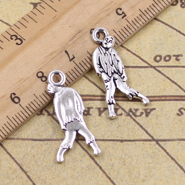 30pcs zombies charms pendant 12x27mm antique silver ornament accessories jewelry making DIY handmade craft base material