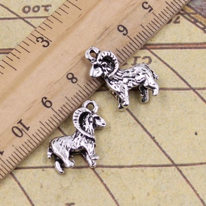 20pcs Goat charms pendant 23*19mm antique silver ornament accessories jewelry making DIY handmade craft base material