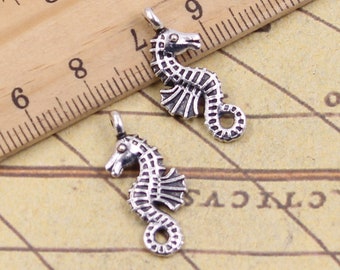 30pcs hippocampus charms pendant 23x11mm antique silver ornament accessories ornament making DIY handmade craft base material