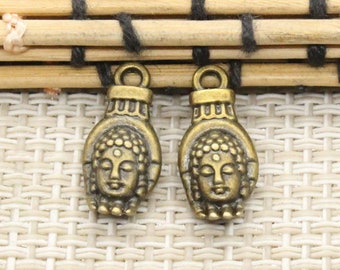 30pcs Palm Buddha pendant charms 18x8mm Antique bronze ornament accessories jewelry making DIY handmade craft base material