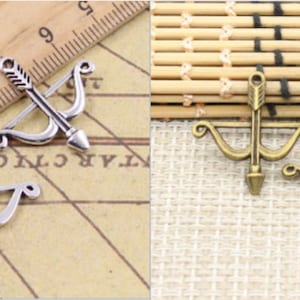 30pcs Crossbow charms pendant 26x25mm Antique silver/Antique bronze ornament accessories jewelry making Material DIY Handmade Craft material