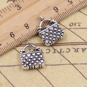 20pcs Handbag charms pendant 18x13mm antique silver jewelry making DIY handmade craft base material